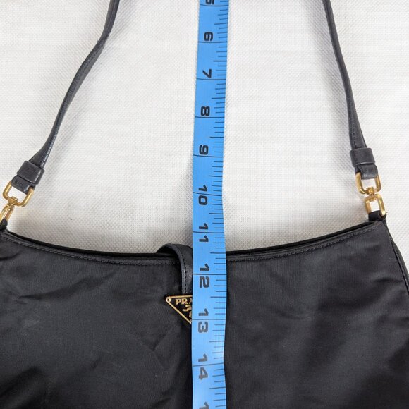 Auth PRADA Milano Tessuto Solid Rayon Nylon Quilted Formal Black Shoulder Bag - Picture 15 of 15